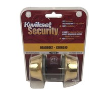 Kwikset Security Deadbolt Brass Double Cylinder 22417 Pick Resistant 5 P... - $17.82
