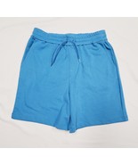 Size M Armani Exchange AX Blue Fleece Drawstring 7&quot; Bermuda Sweat Shorts... - £30.18 GBP