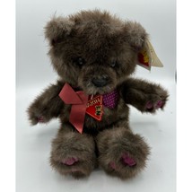 Dakin Vtg 1987 Brown Heart Bear with original tags 9&quot; - £15.96 GBP