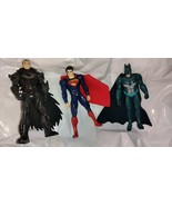 Trio: Superman Batman General Zod Action Figures w/ Capes DC Comics Man ... - $25.30 CAD