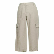 Eileen Fisher Natural Organic Linen Crop Cargo Pants 10 - £80.41 GBP