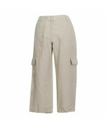 EILEEN FISHER Natural Organic Linen Crop Cargo Pants 10 - £78.09 GBP