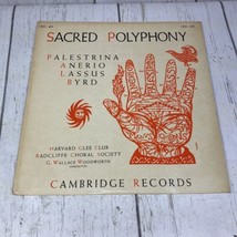 Sacred Polyphony Palestrina Anerio Lassus Byrd Vinyl Lp Cambridge Harvard Glee - £17.16 GBP
