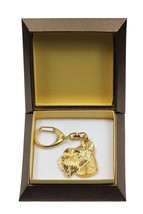 NEW, Schnauzer (with parting), millesimal fineness 999, dog keyring, in casket - £60.75 GBP