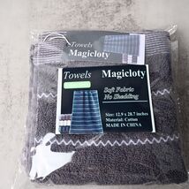Magicloty Gray Towel Soft Absorbent High Quality Luxurious Feel Quick Drying  - $5.89