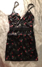 Victoria Secret For Love &amp; Lemons Satin Roses Love Song Dress Small - $99.95