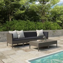vidaXL Grey Anthracite 6-Piece Outdoor Garden Lounge Set, Weather-Resistant - €448,21 EUR