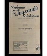 Vtg program Madame Tussauds Exhibition 1945 Ephemera Wax Museum - $24.99