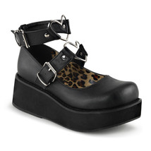 DEMONIA SPR02/BVL Black Lolita Heart O-Ring Platform Mary Janes Womens S... - $1,291.51 MXN