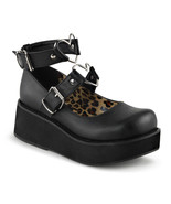 DEMONIA SPR02/BVL Black Lolita Heart O-Ring Platform Mary Janes Womens S... - $92.93 CAD
