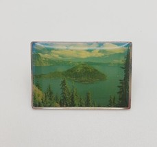 Wizard Island Crater Lake National Park OREGON Souvenir Picture Pin - £15.66 GBP