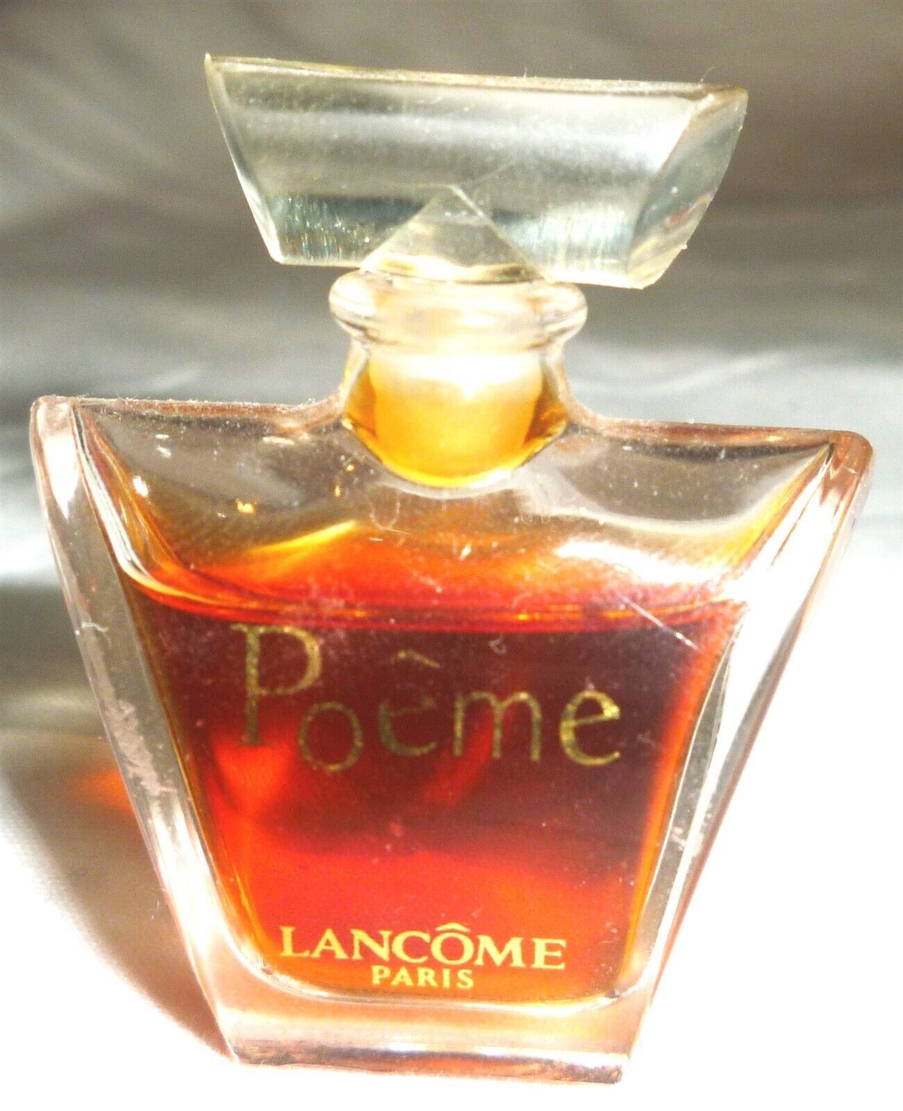 MINIATURE .14 OZ LANCOME POEME WOMEN&#39;S PERFUME GLASS BOTTLE - $6.00