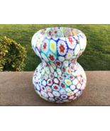Millefiori Handmade Glass Vase 5 3/4“ Tall - £91.38 GBP