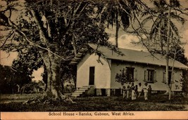 Baraka, Gaboon, West AFRICA-SCHOOL House c1910 Vintage Rppc Postcard Bk 48 - £5.50 GBP