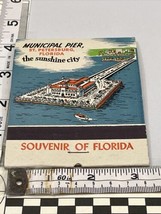 Giant  Feature Matchbook  Municipal Pier. St. Petersburg, FL  gmg   Unstruck - £19.47 GBP