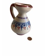 vase creamer De La Cal Barreira Puente Spain Pottery Hand-Painted Signed 5&quot; - $14.84