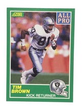 Tim Brown 1989 Score #305 Los Angeles Raiders NFL Football Card - £0.94 GBP