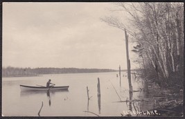 Elbow Lake, Minnesota Pre-1920 RPPC - Boating Scene Real Photo Postcard - £10.16 GBP