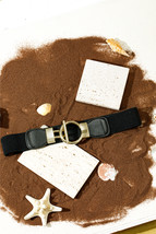 Black Fashion Elastic Buckle Waist Belt - $135.72 MXN