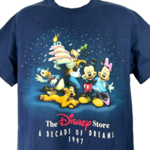 Disney Store Vtg Decade of Dreams Anniversary L T-Shirt size Large Mens ... - $46.28