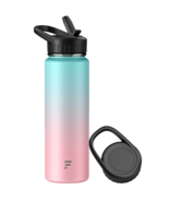 Letsfit Pink and Blue Gradient Insulated 24oz Water Bottle S12 with Straw - $40.33 CAD