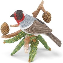 Lenox Red Faced Warbler Garden Bird Figurine Pine Cones Branch Limited NEW - £36.88 GBP