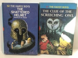 The Hardy Boys Books Lot Of 2 Shattered Helmet &amp; Clue Of The Screeching Owl - £7.89 GBP