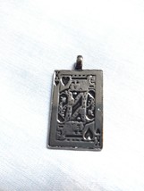 King Of Hearts Playing Card Suicide King Silver Usa Pewter Adj Cord Necklace - £7.85 GBP