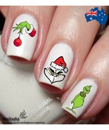 The Grinch Christmas Xmas Nail Art Decal Sticker Water Transfer Slider - $3.99