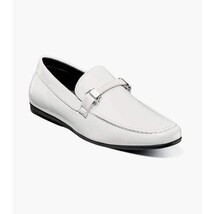 Stacy Adams Sheridan Moc Toe Bit Slip On Shoes White Patent 25761-122 image 11