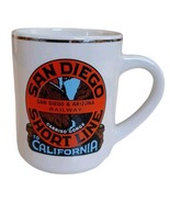 Vintage San Diego Short Line Railway Gold Rim Coffee Mug 8 oz - $281.30 MXN