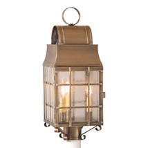 Irvin&#39;s Country Tinware Washington Post Lantern in Weathered Brass - $485.05