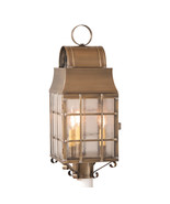 Irvin&#39;s Country Tinware Washington Post Lantern in Weathered Brass - £381.05 GBP