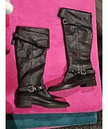 Matisse Corsair Black Leather Knee High Riding Boots 9.5M Excellent Cond... - $59.35