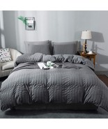 Avelom Seersucker Duvet Cover Set King Size (104 X 90 Inches), 3, Corner... - $48.97