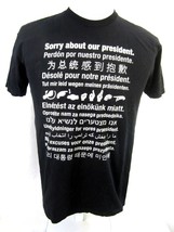 HEADLINE T Shirt Sz L Sorry About Our President Trump apology apologize  - £15.02 GBP