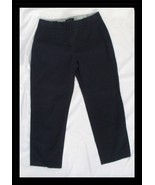 Talbots Ladies Navy Khaki Style Pants Size 10 Flat Front - $278.56 MXN