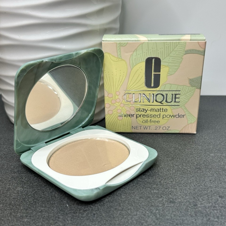 NEW Clinique Stay Matte Sheer Pressed Powder Oil Free 02 Stay Neutral .2... - $29.99