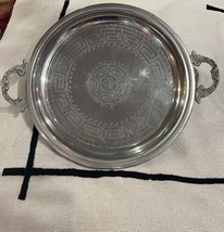 Vintage silver Tray - Vintage Moroccan silver serving tray - Antique silver tray - £89.74 GBP