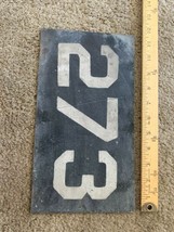  Railroad RR Train Track  Sign Marker Metal  Black 12 x 6 vintage - £117.68 GBP