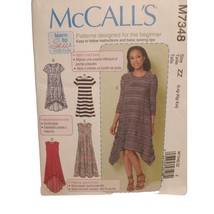 McCall&#39;s M7348 2016 Sewing Pattern Dresses A-E Size ZZ (L-XXL) - £6.79 GBP