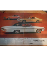 Chevrolet V8 68 Chevrolets 2 Page Print Magazine Advertisement 1967 - $186.86 MXN