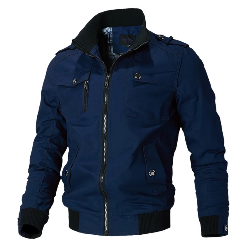 Men&#39;s Bomber Jacket Fashion Casual Windbreaker Jacket Coat Men  Spring  New Hot  - £294.56 GBP