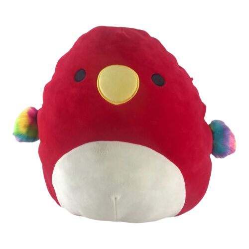 Squishmallow 12" Paco the Red Parrot Rainbow Wings 2021 Pre-Owned Lacks Tag - $23.17