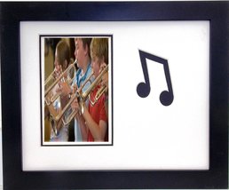 Wall Mount Music Photo Frame Eigth Note 9.5 X 11.5 Holds 4x6 Photo White and Bla - £23.59 GBP