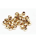 5 pcs 14k solid yellow gold 2-3 mm round MIRROR facet  beads / loose - £20.49 GBP