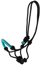 Horse Pony Cob Nylon Braided Rhinestone Noseband Rope Halter 606SE-Turqu... - $316.17 MXN