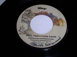 Paul McCartney Wings Mary Had A Little Lamb Little Woman Love 45 Rpm Record 1851 - £6.28 GBP