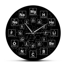 Periodic Table of the Elements Chemical Symbols Wall Clock Science Wall ... - £32.61 GBP