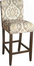 Taupe And Cream 29-Inch Homepop Upholstered Counter Height Barstool. - £116.62 GBP